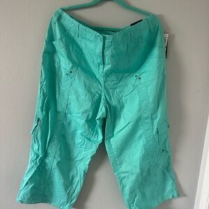 Turquoise Cargo Pants